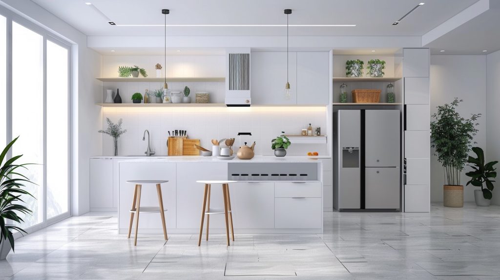 A neat tidy kitchen. Creating a clutter free home.