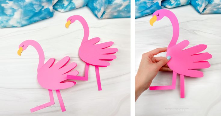 Image for Handprint Flamingo Card Craft For Kids [Free Template]