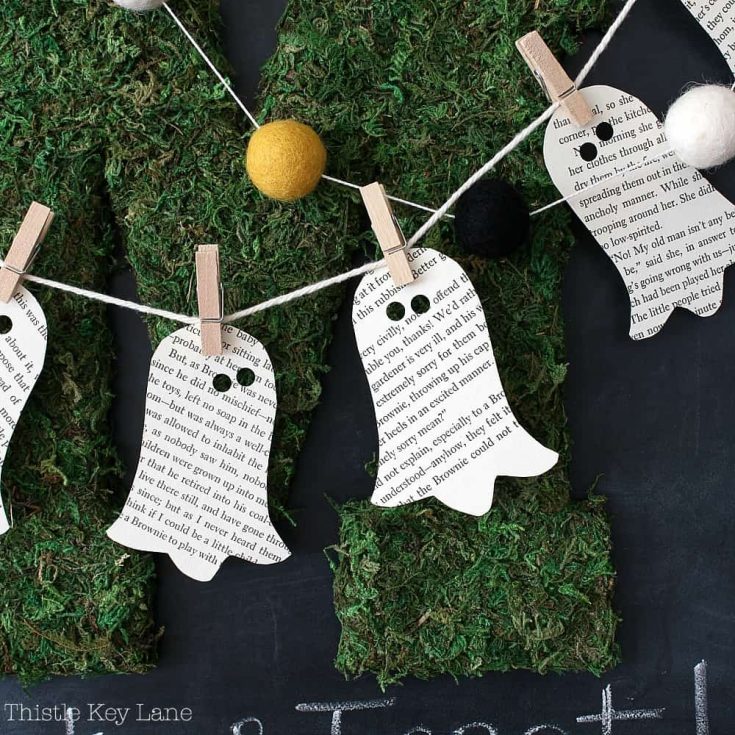Image for DIY Book Page Ghost Garland