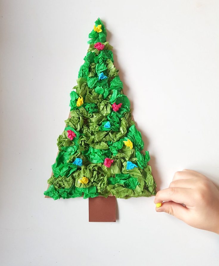Image for Scrunched tissue paper Christmas tree