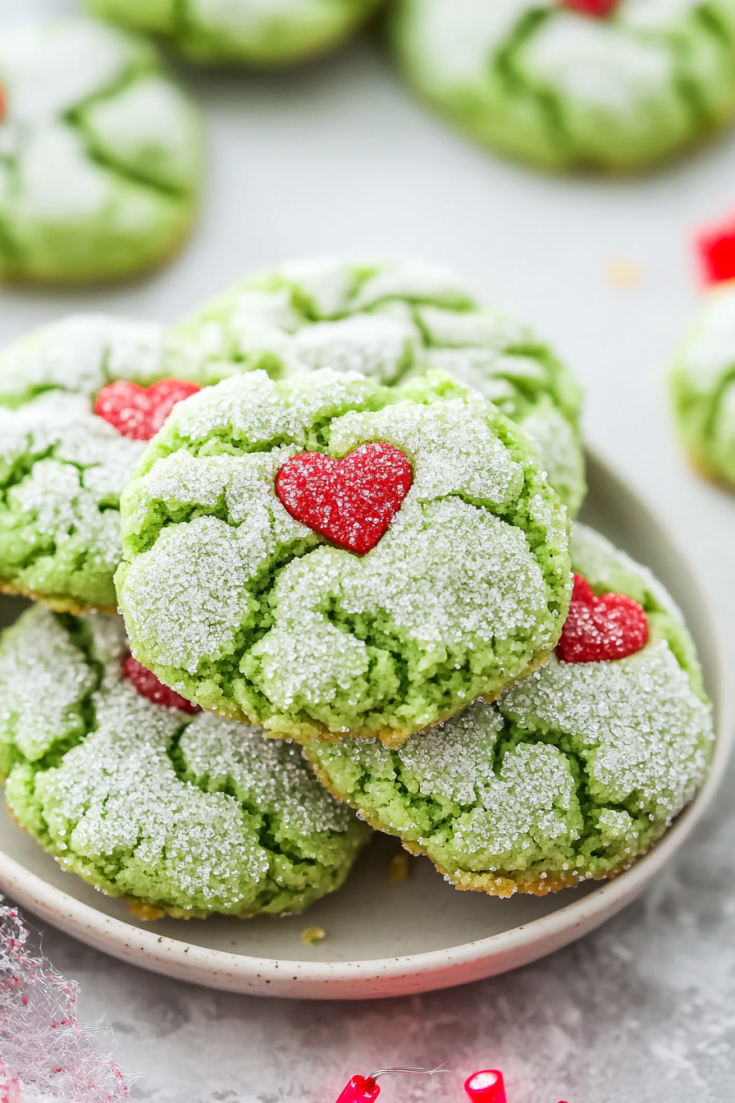 Image for Grinch Crinkle Cookies