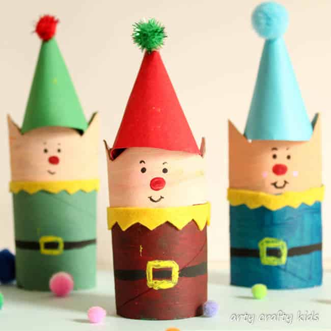 Image for Cardboard Tube Christmas Elf Craft