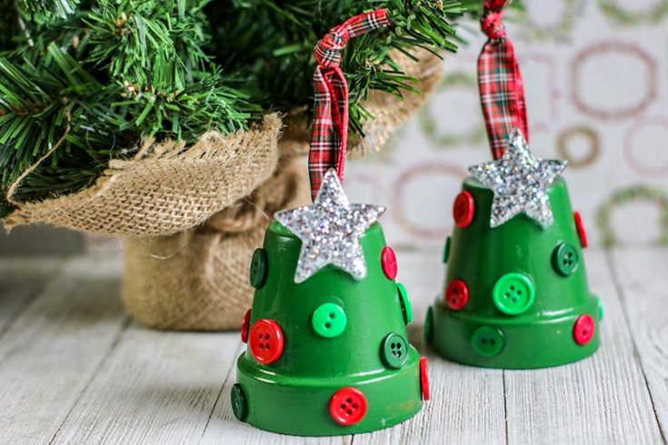 Image for Christmas Tree Clay Pot Ornament Craft
