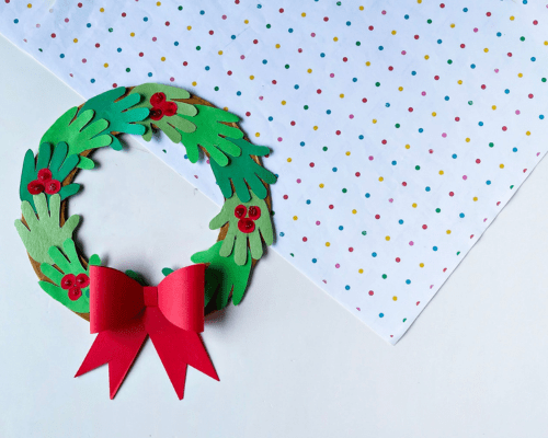 Image for Simple Christmas Wreath Handprint Craft
