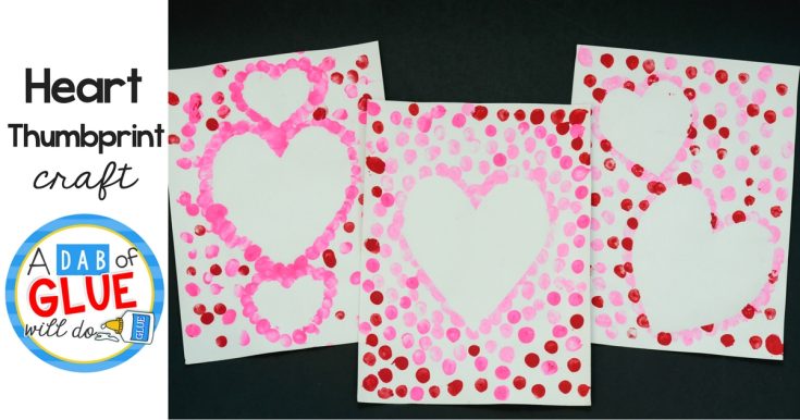 Image for Valentine&rsquo;s Day Heart Thumbprint Art Craft