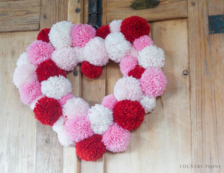 Image for DIY Pom-Pom Heart Wreath 