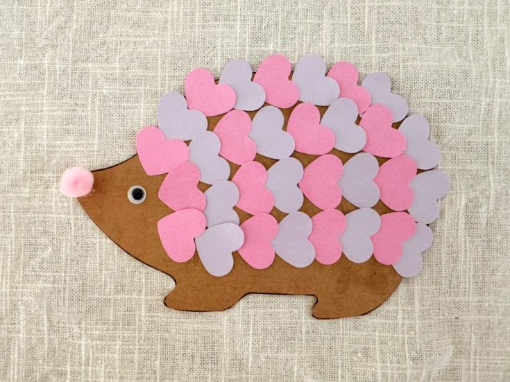 Image for Heart Hedgehog Printable Valentine&rsquo;s Day Craft for Kids