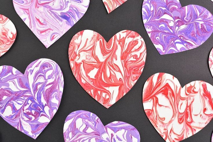 Image for Marbled Shaving Cream Hearts
