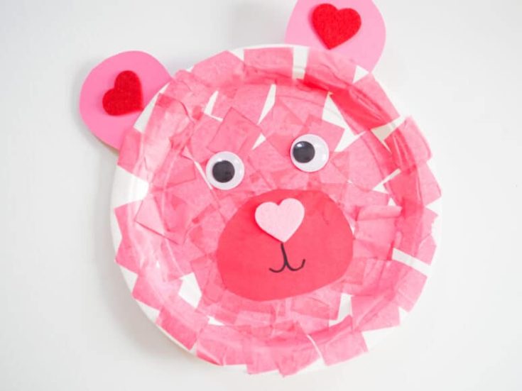 Image for Easy Valentine&rsquo;s Day Craft for Kids: Paper Plate Valentine Bear