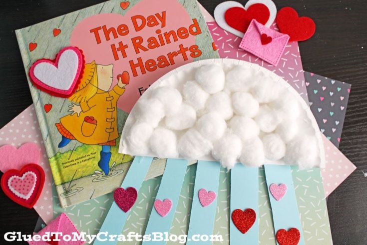 Image for Paper Plate & Cotton Ball &ldquo;Day It Rained Hearts&rdquo; Craft Idea