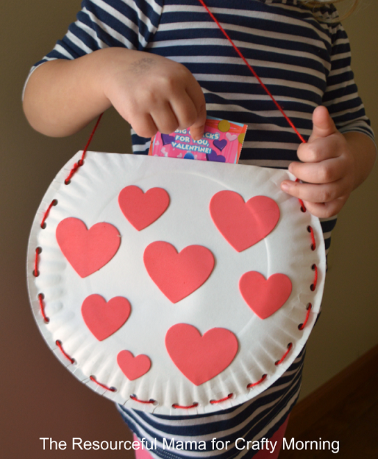 Image for Paper Plate Valentine Bag Craft for Kids