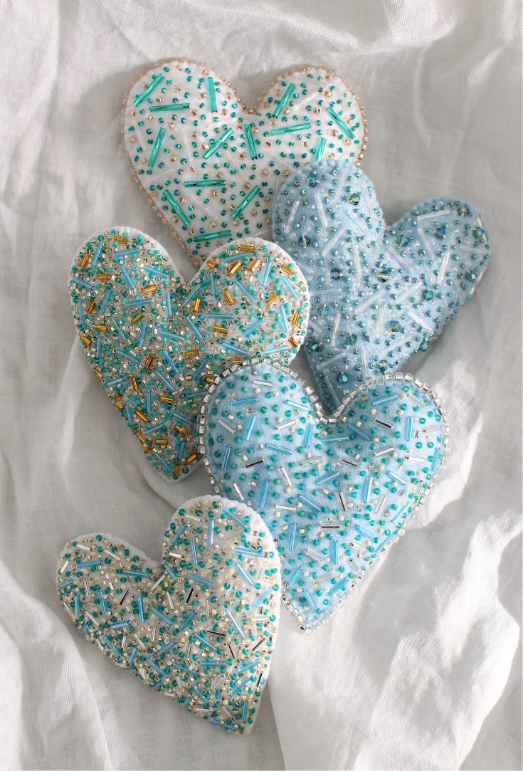 Image for DIY Felt Heart Ornaments with Beading