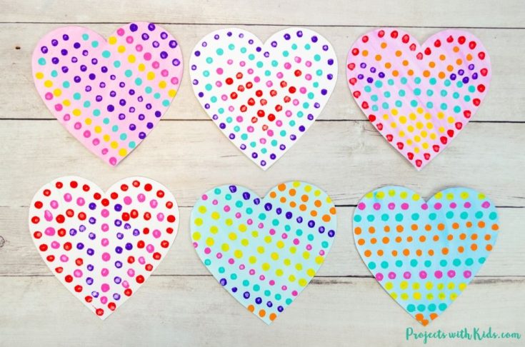 Image for Easy Q-Tip Painted Heart Art for Kids to Make