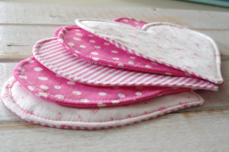 Image for Easy to Make Heart Shaped Fabric Coasters Using Cricut Maker