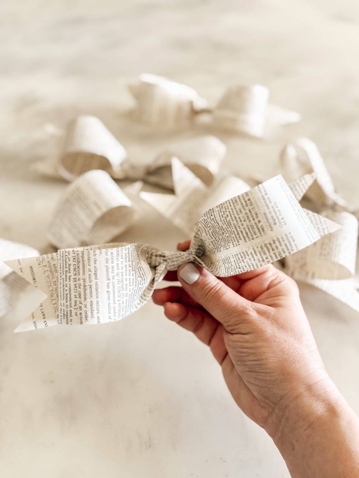 Image for Simple Paper Bow Tutorial Using Vintage Book Pages