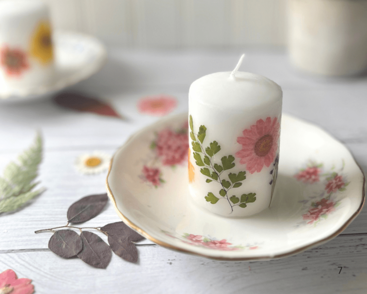 Image for DIY Pretty Pressed Flower Candles Craft