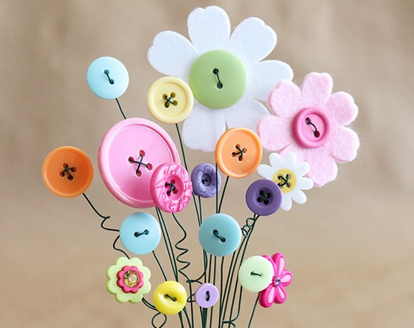 Image for How to Make a Button Bouquet&ndash;in a Salt & Pepper Shaker!