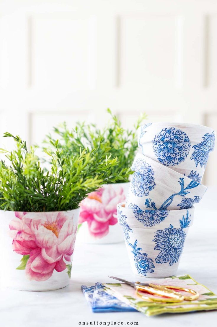 Image for DIY Mod Podge Terra Cotta Pots